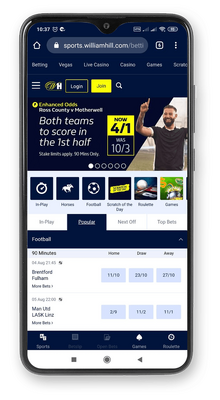 william hill sports populaires