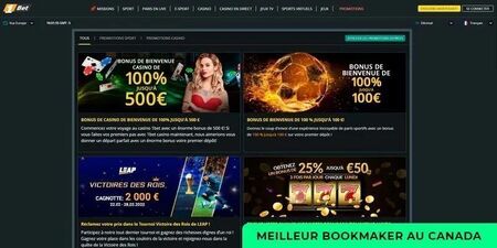 1bet Canada page promotionnelle