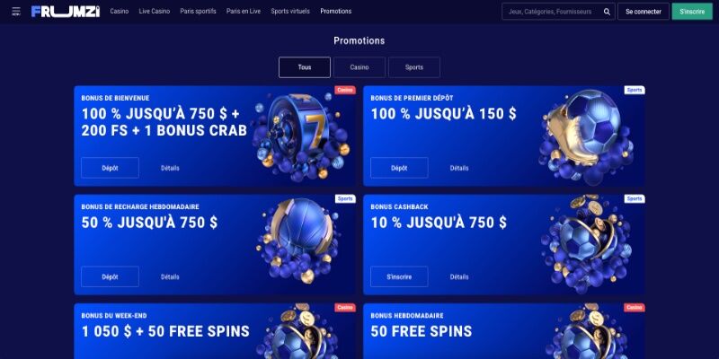 Frumzi Canada page promotionnelle