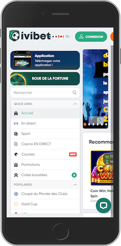 Ivibet Canada application mobile