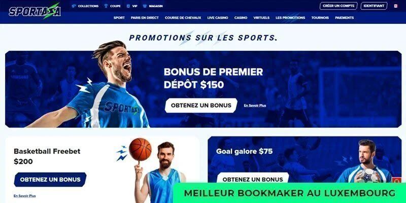 Meilleur bookmaker Sportaza au Luxembourg - page promo