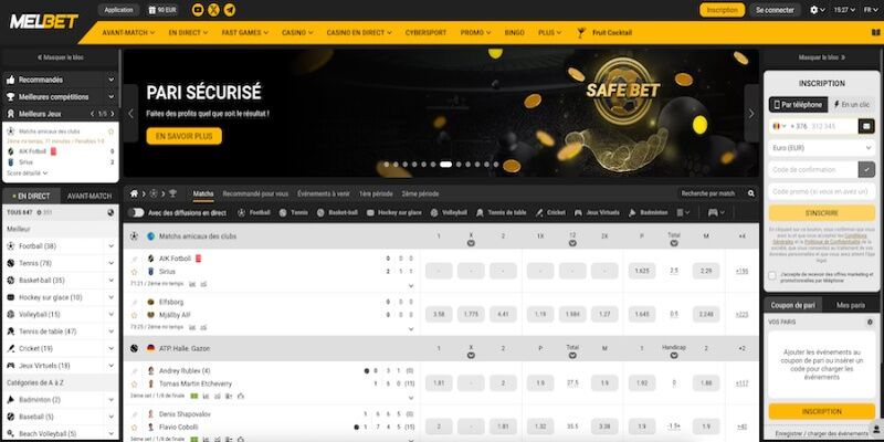 Melbet page principale
