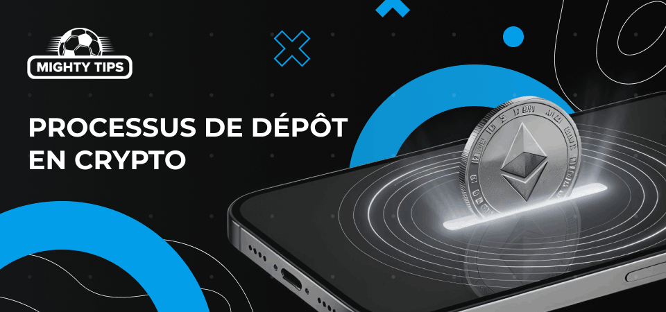 Graphiques pour la section Processus de dépôt en crypto