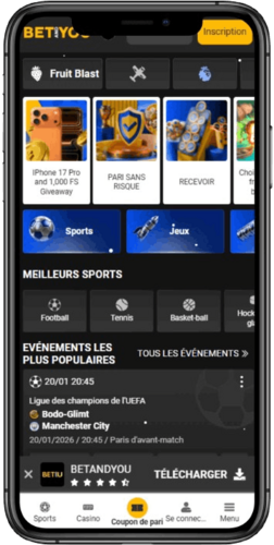 capture d'écran de la page d'accueil sur IOS