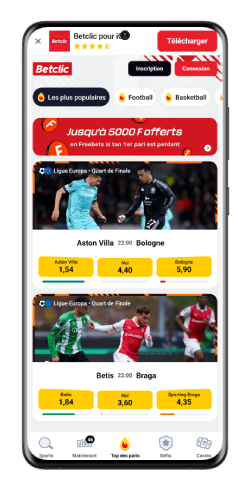 capture d'écran de la page d'accueil sur Android