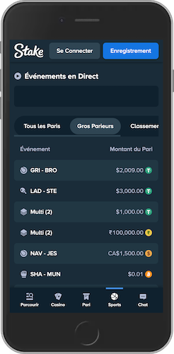 Paris en direct Stake