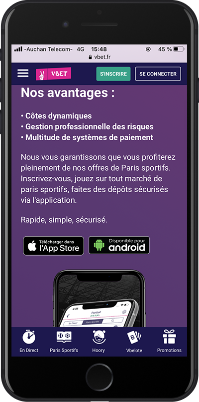 vbet télécharger une page .apk