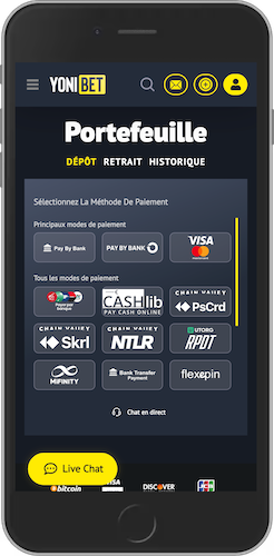 Service bancaire Yonibet