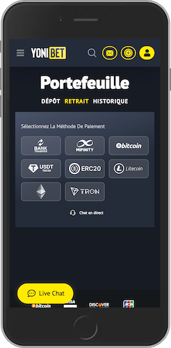 Service bancaire Yonibet