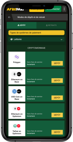 Modes de paiement chez Afropari