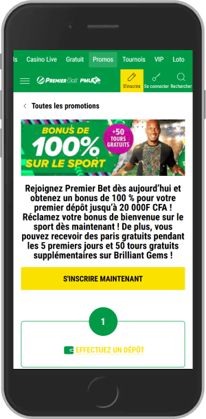 Bonus de 100% sur le sport