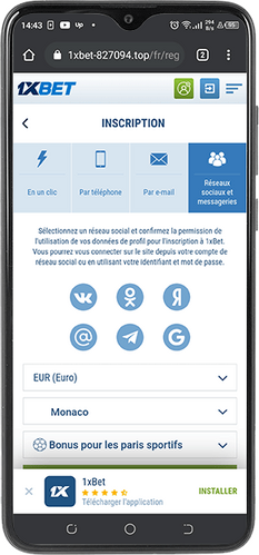 Inscription à 1xBet avec les réseaux sociaux-800x500sa