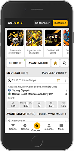 Capture d'écran mobile de la page d'inscription Melbet 1