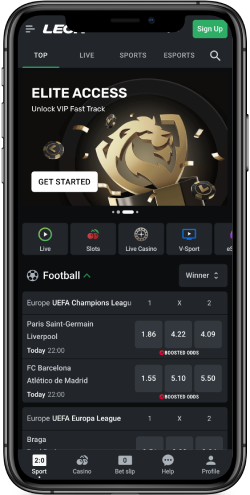 Application mobile iOS Leon bookmaker