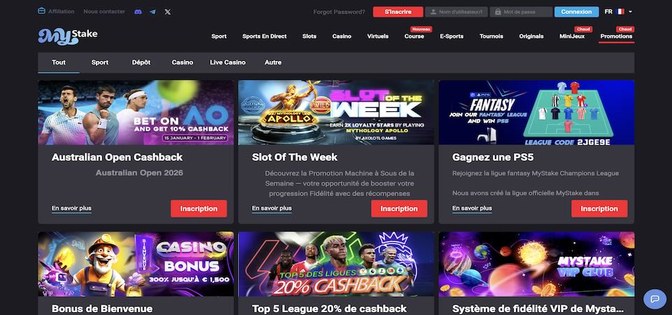 capture d'écran de la page promotionnelle