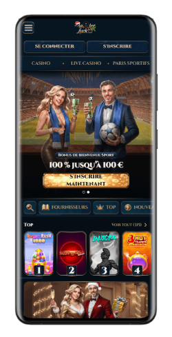 capture d'écran de la page d'accueil sur Android