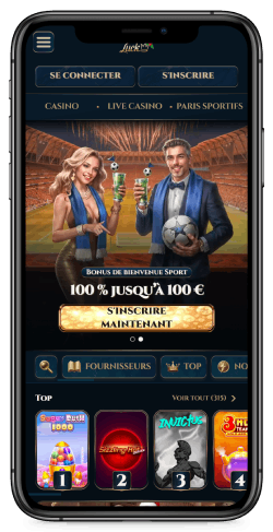 capture d'écran de la page d'accueil sur IOS