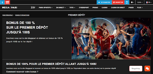 megapari bonus bienvenue